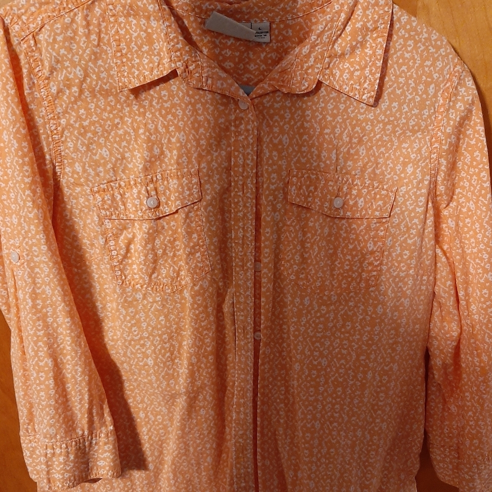 Button up Orange top